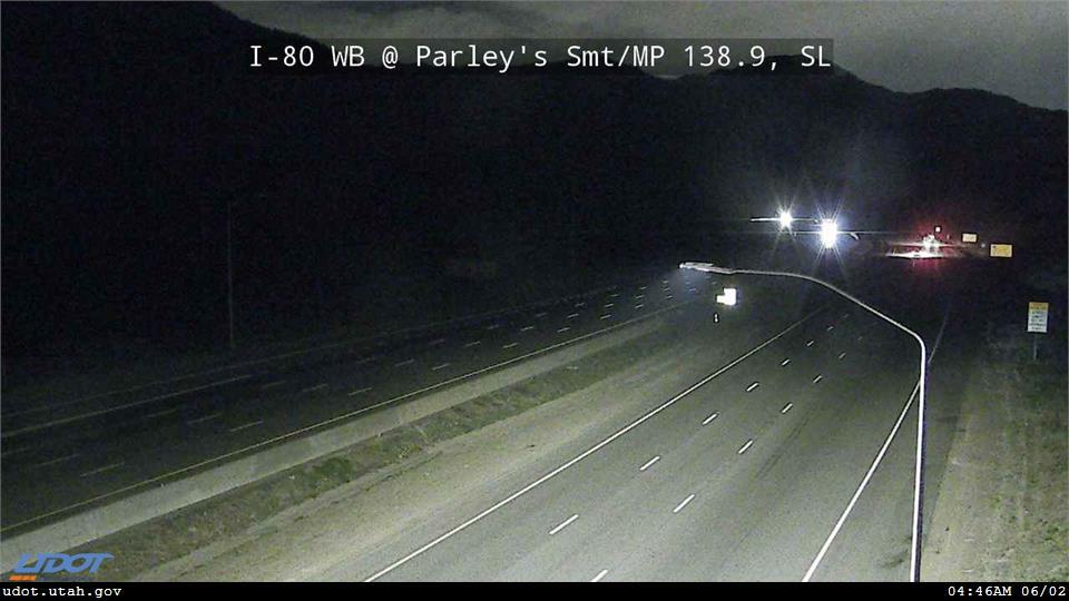 Traffic Cam I-80 WB @ Parleys Summit MP 138.9 SL