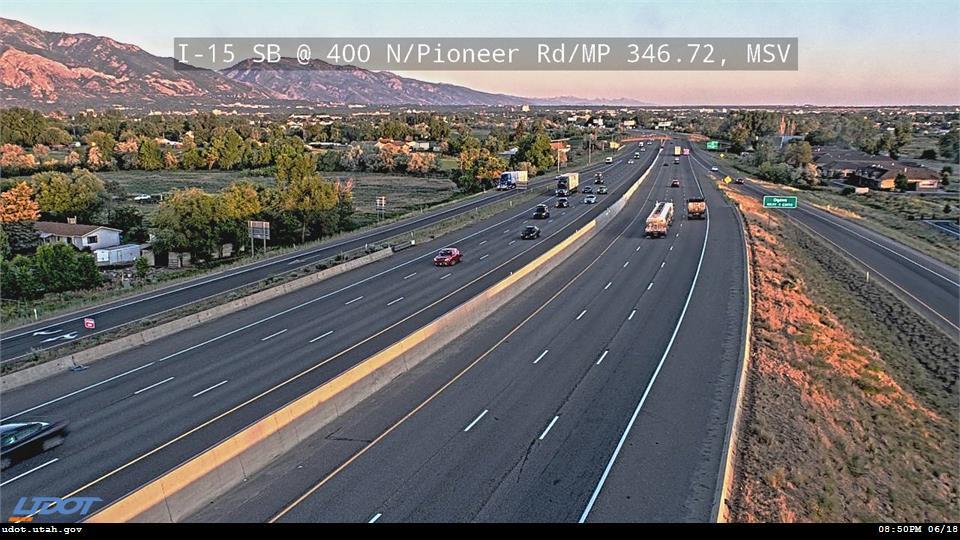 I-15 SB @ 400 N / Pioneer Rd / MP 346.72, MSV