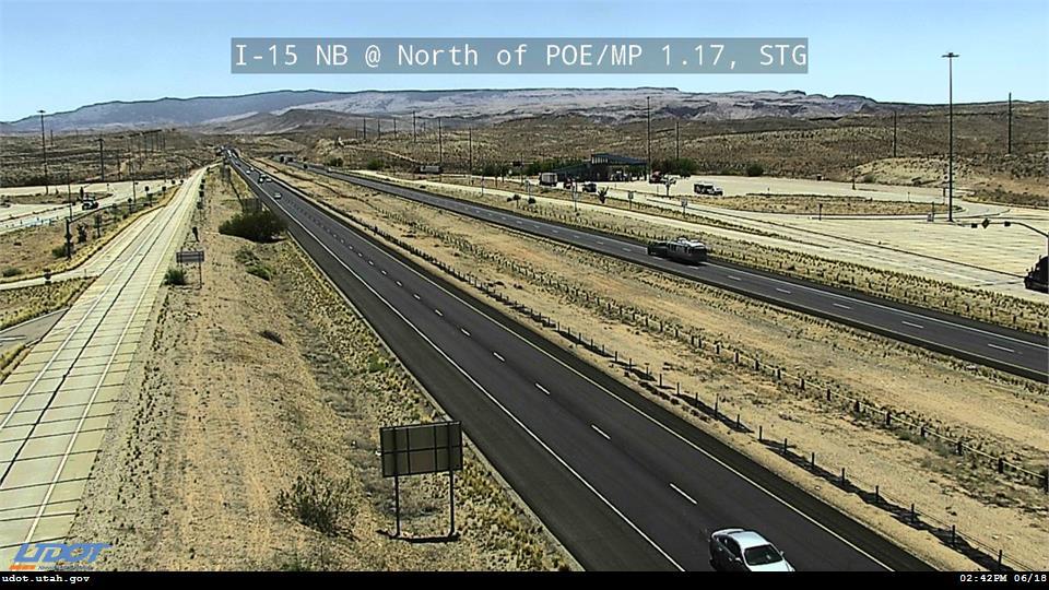 I-15 NB @ North of POE / MP 1.17, STG