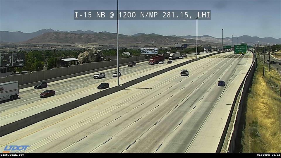 I-15 NB @ 1200 N / MP 281.15, LHI