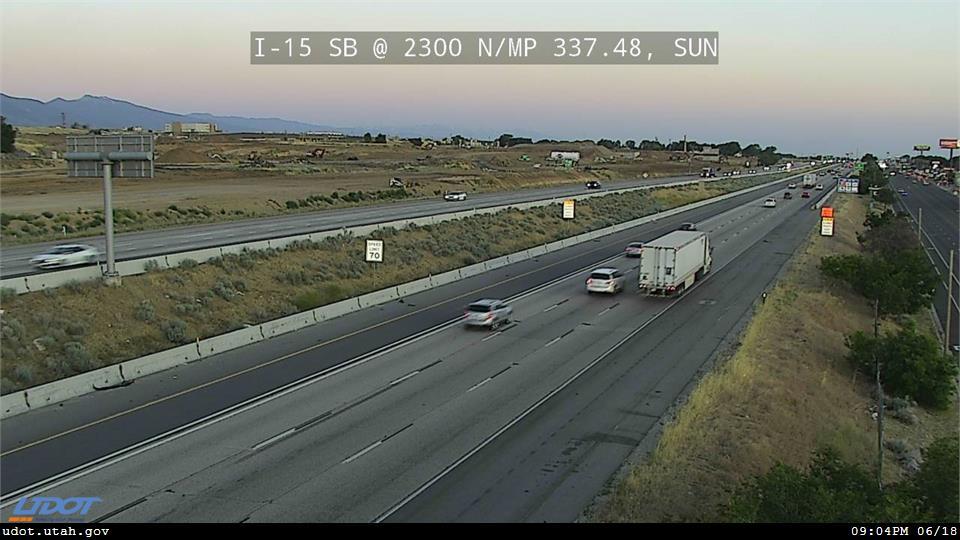 I-15 SB @ 2300 N / MP 337.48, SUN