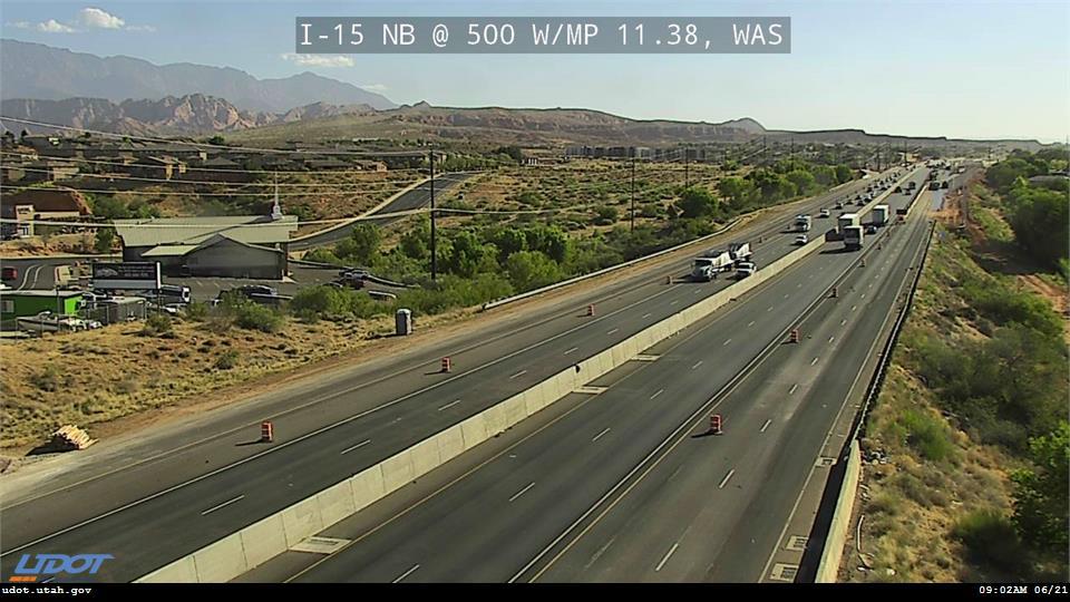 I-15 NB @ 500 W / MP 11.38, WAS