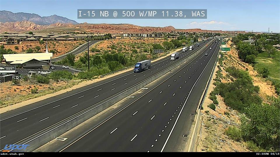 I-15 NB @ 500 W / MP 11.38, WAS