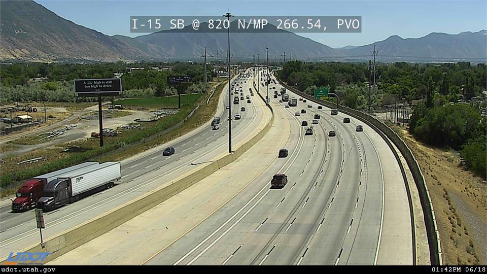 I-15 SB @ 820 N / MP 266.54, PVO