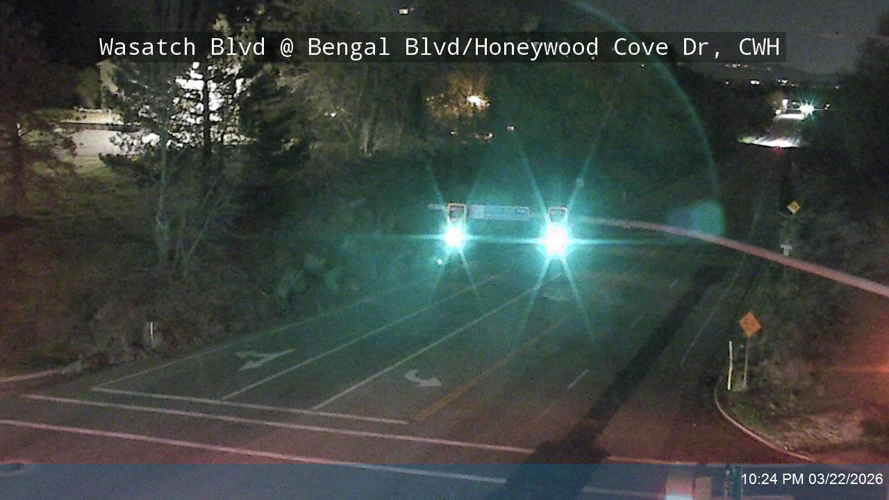 Wasatch Blvd / 3650 E / SR-210 @ 7800 S / Bengal Blvd / Honeywood Cove Dr, CWH live webcam