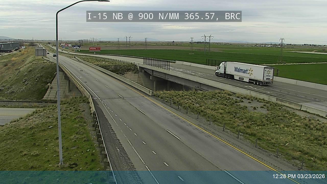 I-15 NB @ Promontory Rd / 900 N / SR-13 / MP 365.57, BRC live webcam