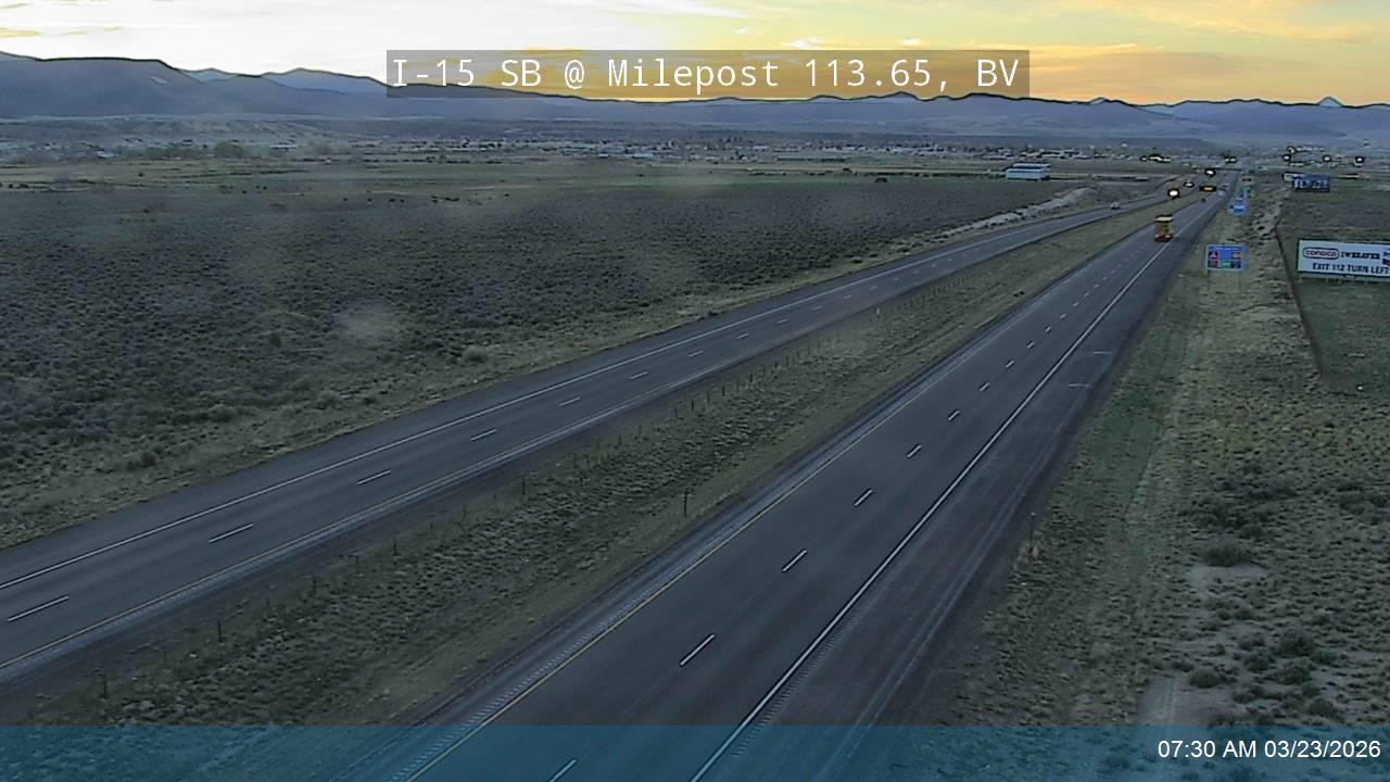 I-15 SB @ Milepost 113.65, BV live webcam