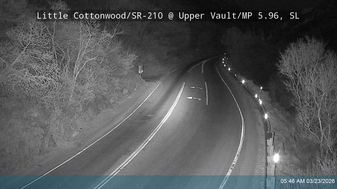 Little Cottonwood Rd / SR-210 @ Upper Vault / MP 5.96, SL live webcam