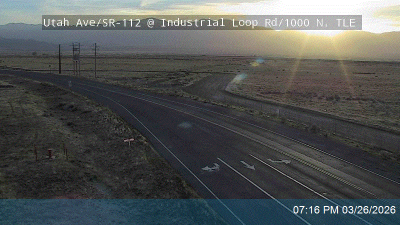 Utah Ave / SR-112 @ Industrial Loop Rd / 1000 N / SR-112, TLE live webcam