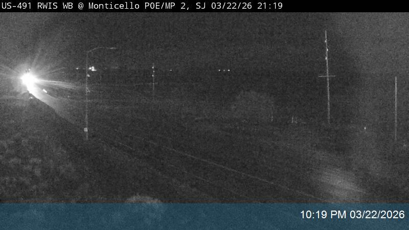 US-491 RWIS WB @ Monticello POE / MP 2, SJ live webcam