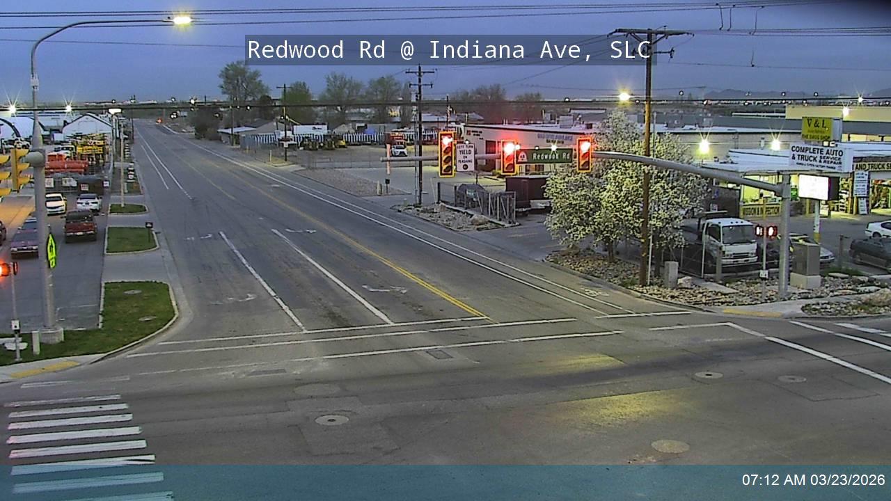 Redwood Rd / SR-68 @ Indiana Ave / 850 S, SLC live webcam