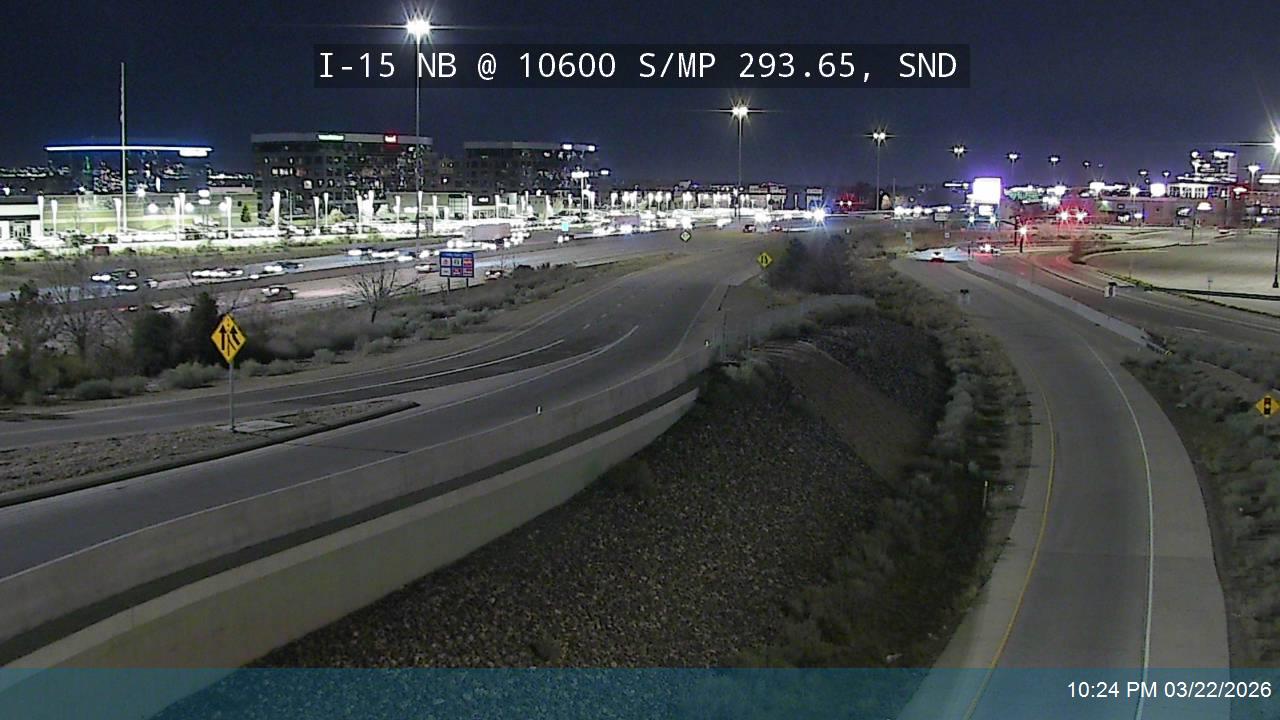 I-15 NB @ 10600 S / SR-151 / MP 293.65, SND live webcam