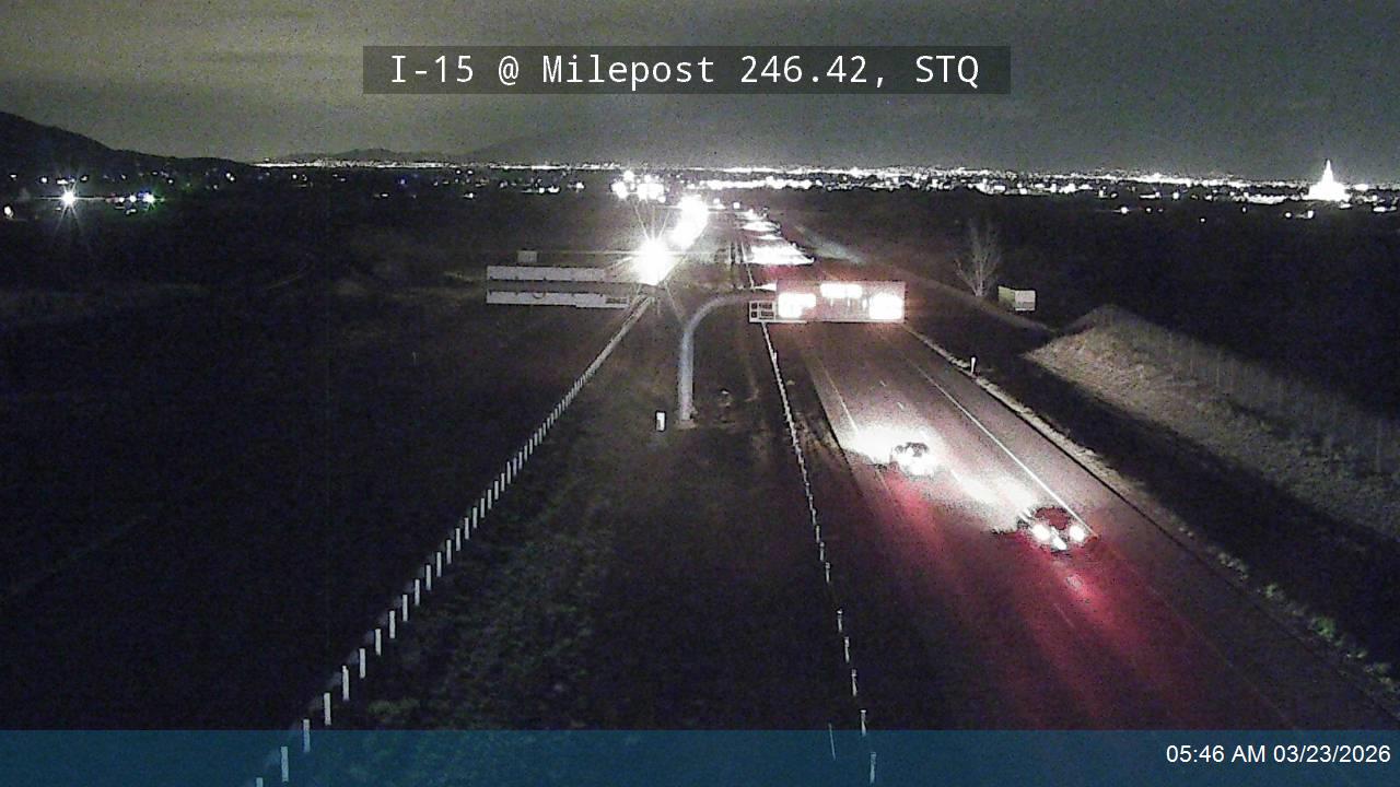 I-15 @ Milepost 246.42, STQ live webcam