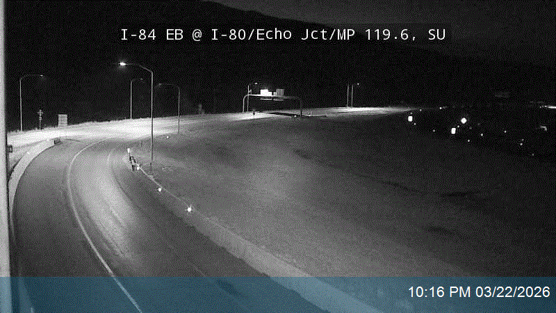 I-84 EB @ I-80 / Echo Jct / MP 119.6, SU live webcam