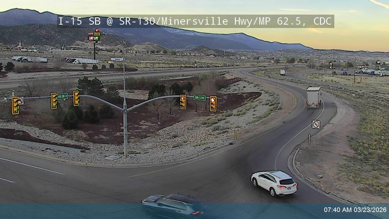 I-15 SB @ SR-130 / Minersville Hwy / MP 62.5, CDC live webcam