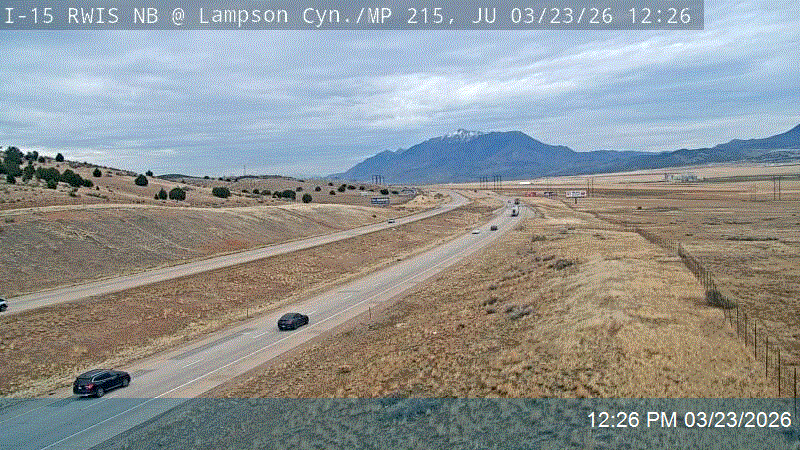 I-15 RWIS NB @ Lampson Canyon / MP 215.06, JU live webcam