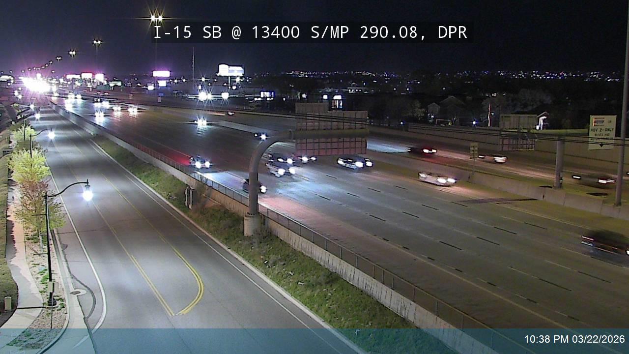 I-15 SB @ 13400 S / MP 290.08, DPR live webcam