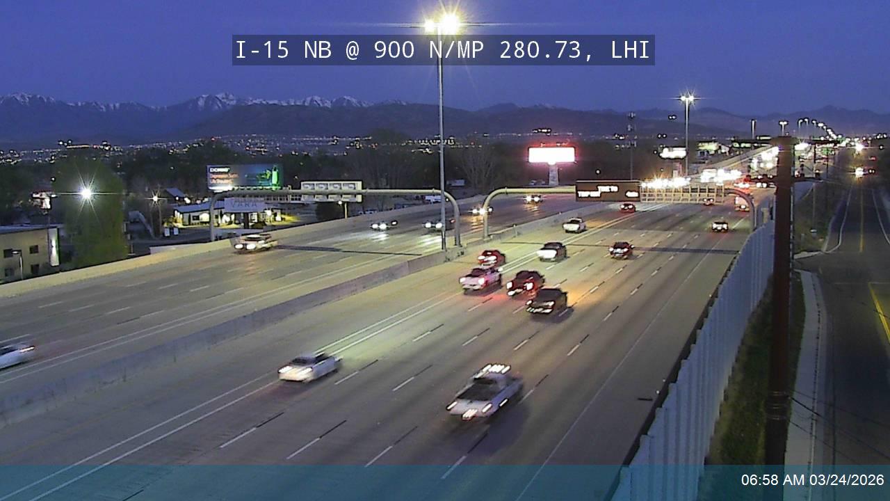 I-15 NB @ 900 N / MP 280.73, LHI live webcam