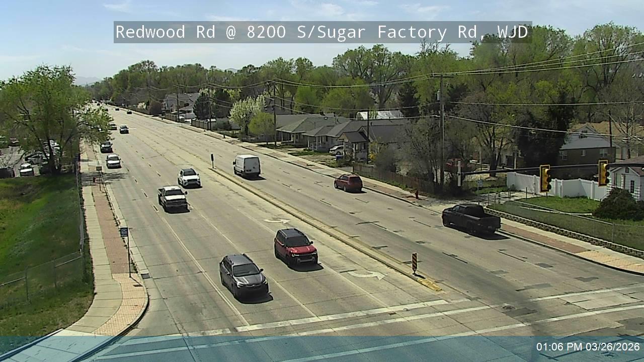 Redwood Rd / SR-68 @ 8200 S / Sugar Factory Rd, WJD live webcam