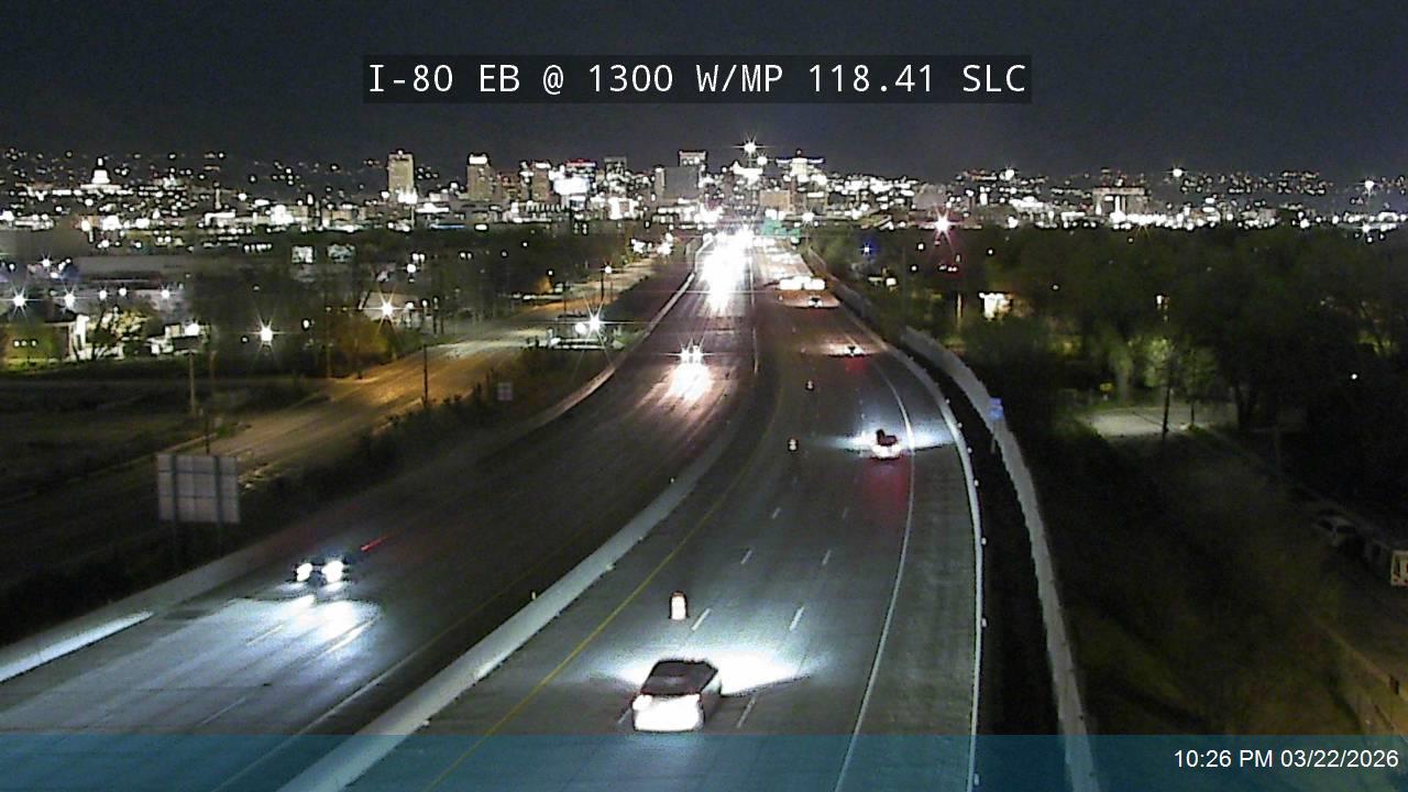 I-80 EB @ 1300 W / MP 118.41 SLC live webcam