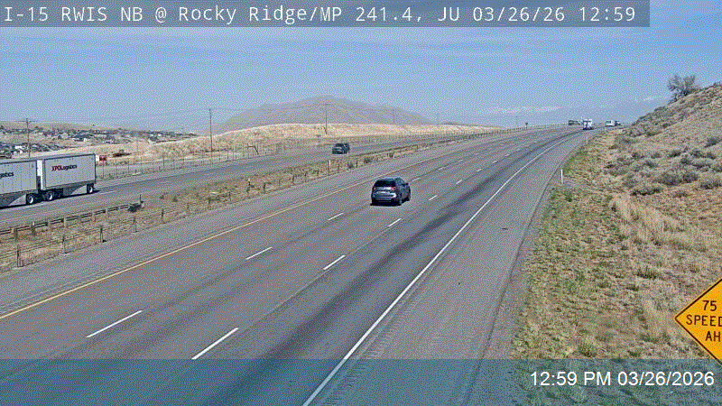 I-15 RWIS NB @ Rocky Ridge / MP 241.4, JU live webcam