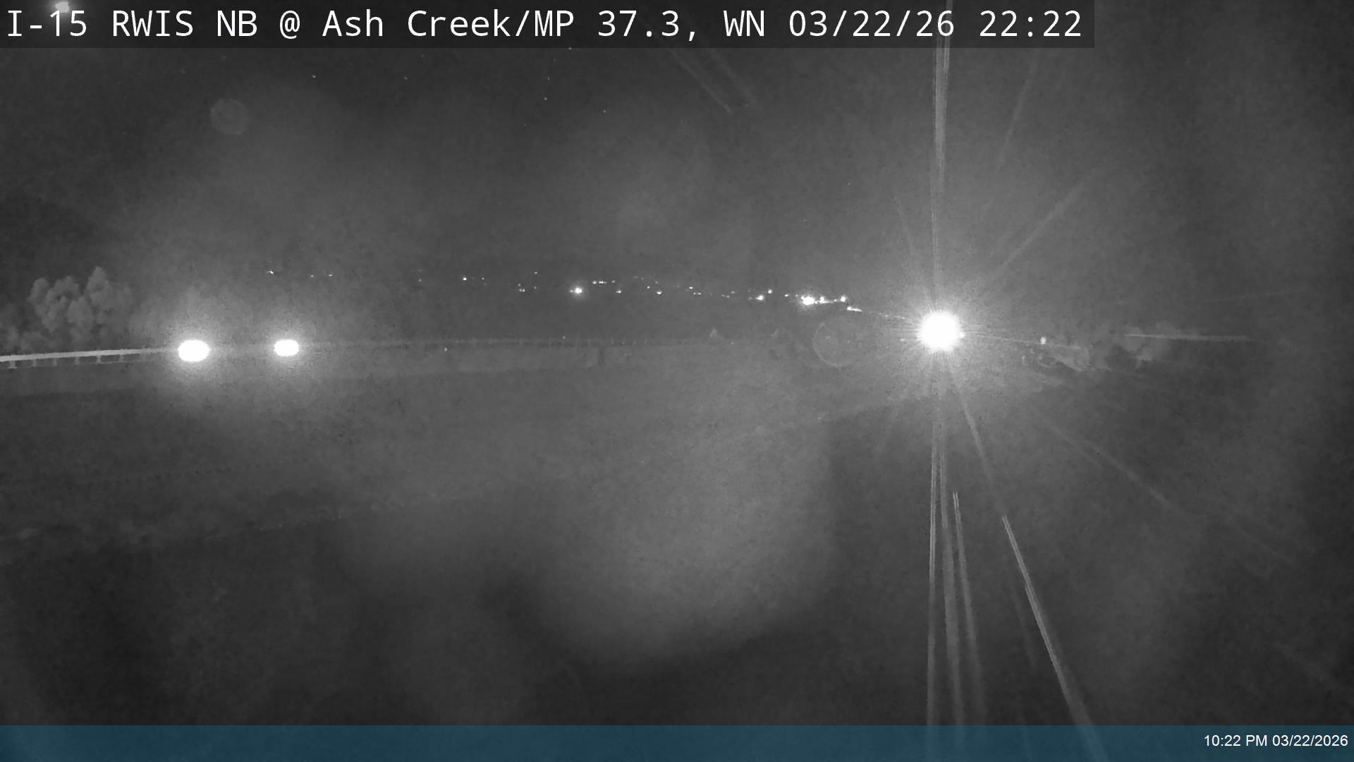 I-15 RWIS NB @ Ash Creek / MP 37.3, WN live webcam