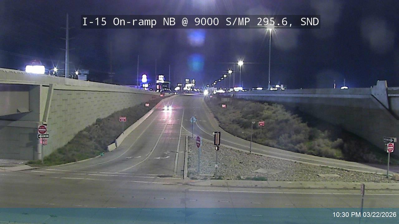 I-15 On-ramp NB @ 9000 S / SR-209 / MP 295.6, SND live webcam