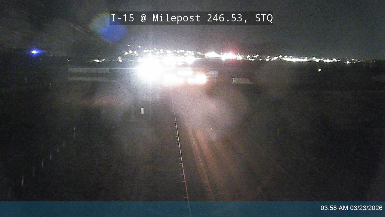 I-15 @ Milepost 246.53, STQ live webcam