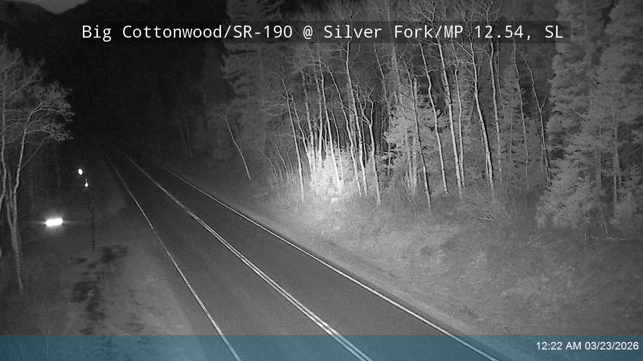 Big Cottonwood Canyon Rd / SR-190 @ Silver Fork / MP 12.54, SL live webcam