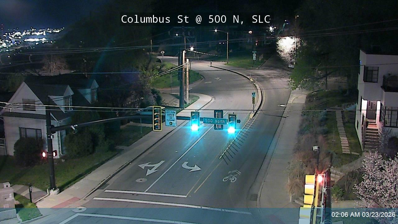 Columbus St / SR-186 @ 500 N, SLC live webcam