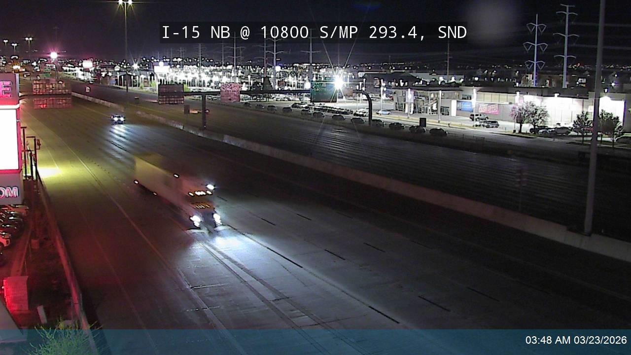 I-15 NB @ 10800 S / MP 293.4, SND live webcam