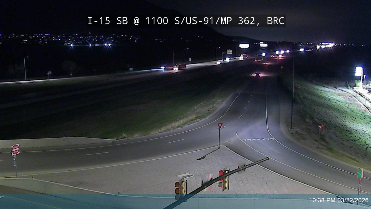 I-15 SB @ 1100 S / US-91 / MP 362, BRC live webcam