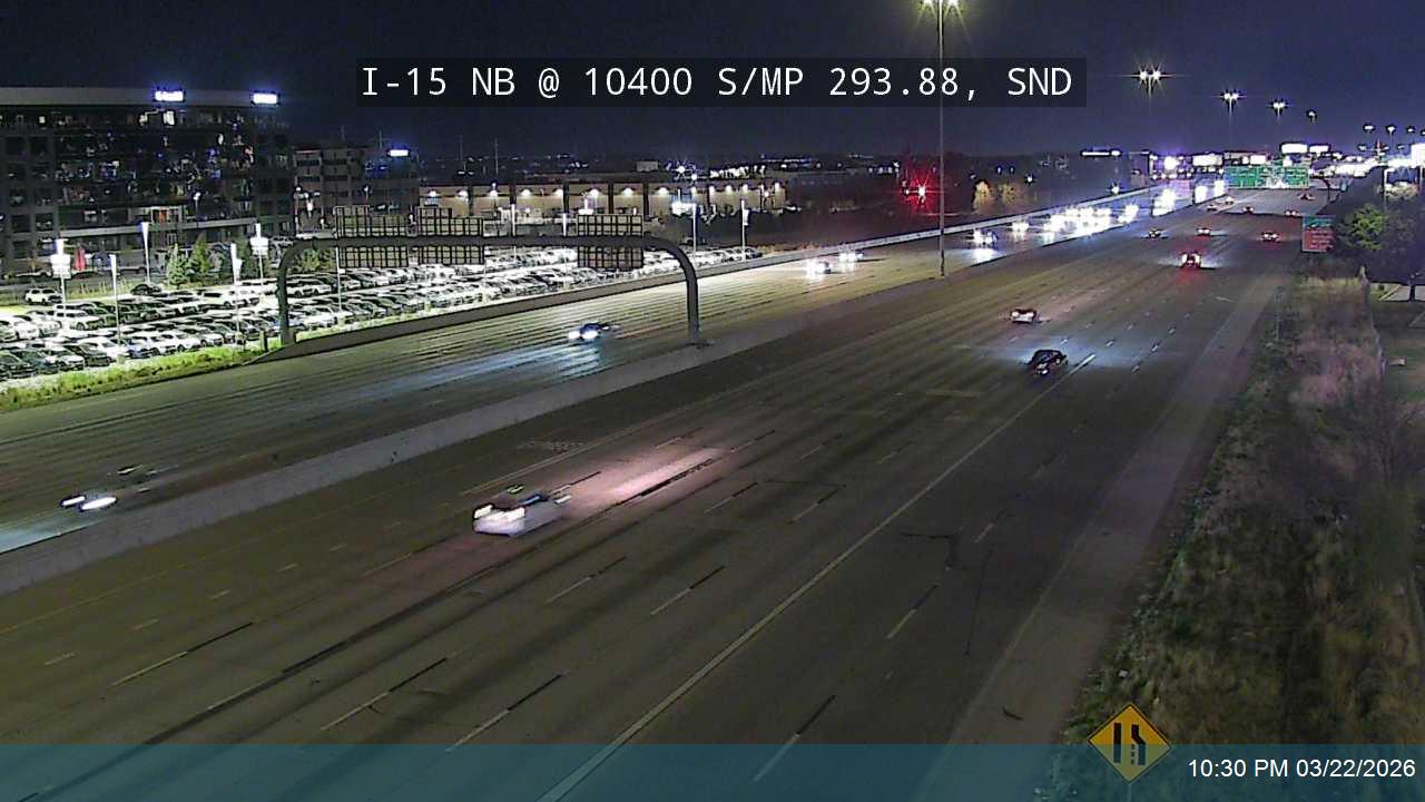 I-15 NB @ 10400 S / MP 293.88, SND live webcam