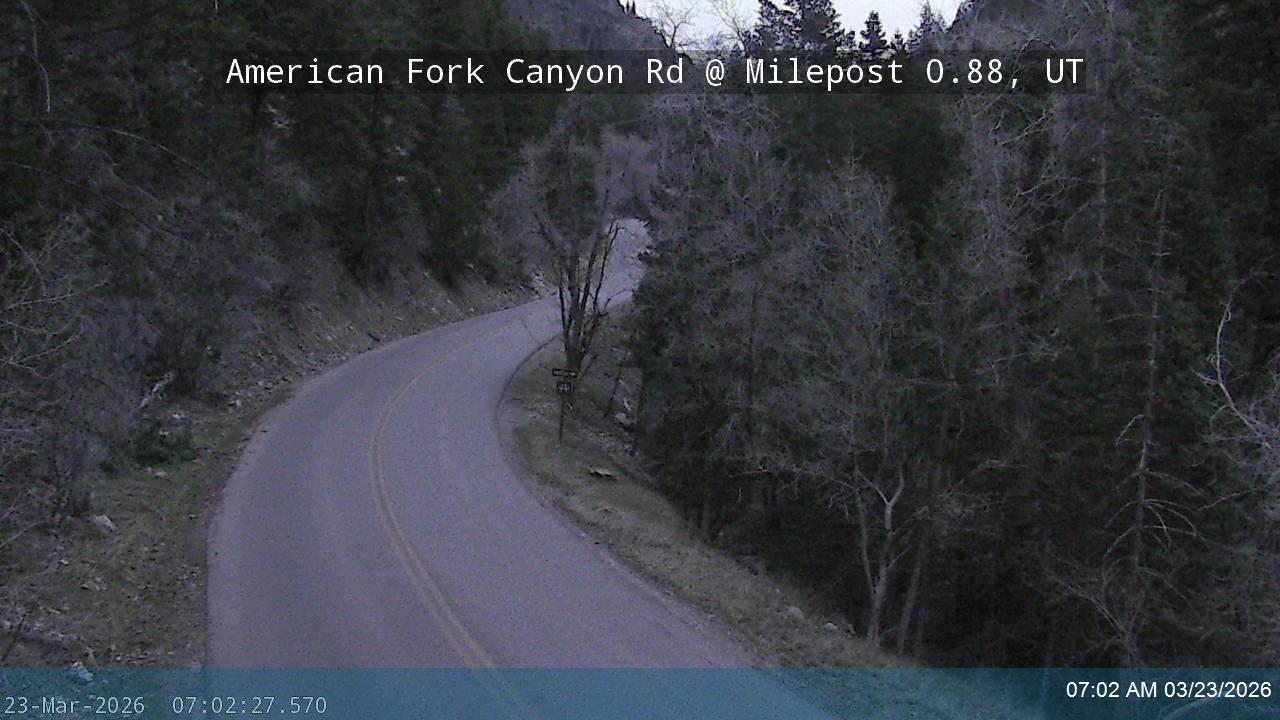 American Fork Canyon Rd / SR-144 @ Milepost 0.88, UT live webcam