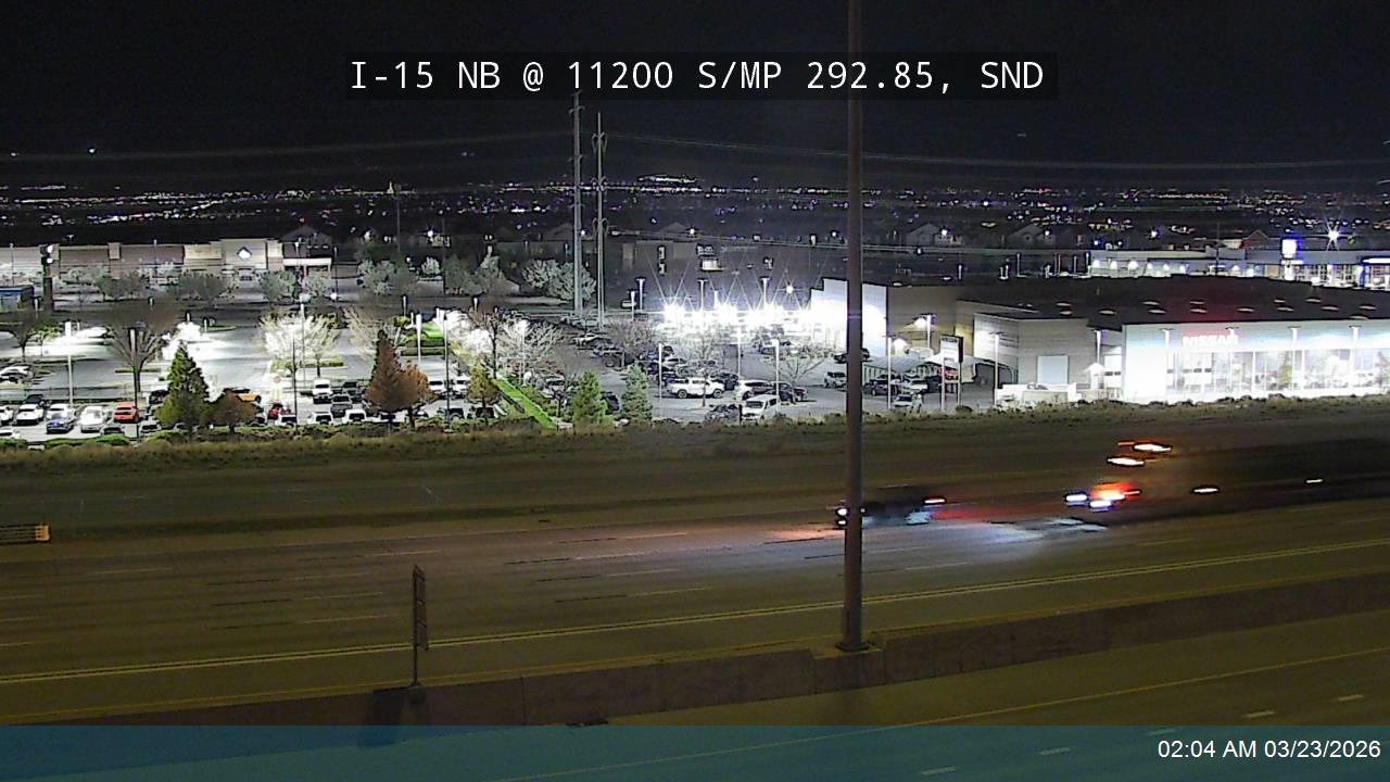 I-15 NB @ 11200 S / MP 292.85, SND live webcam