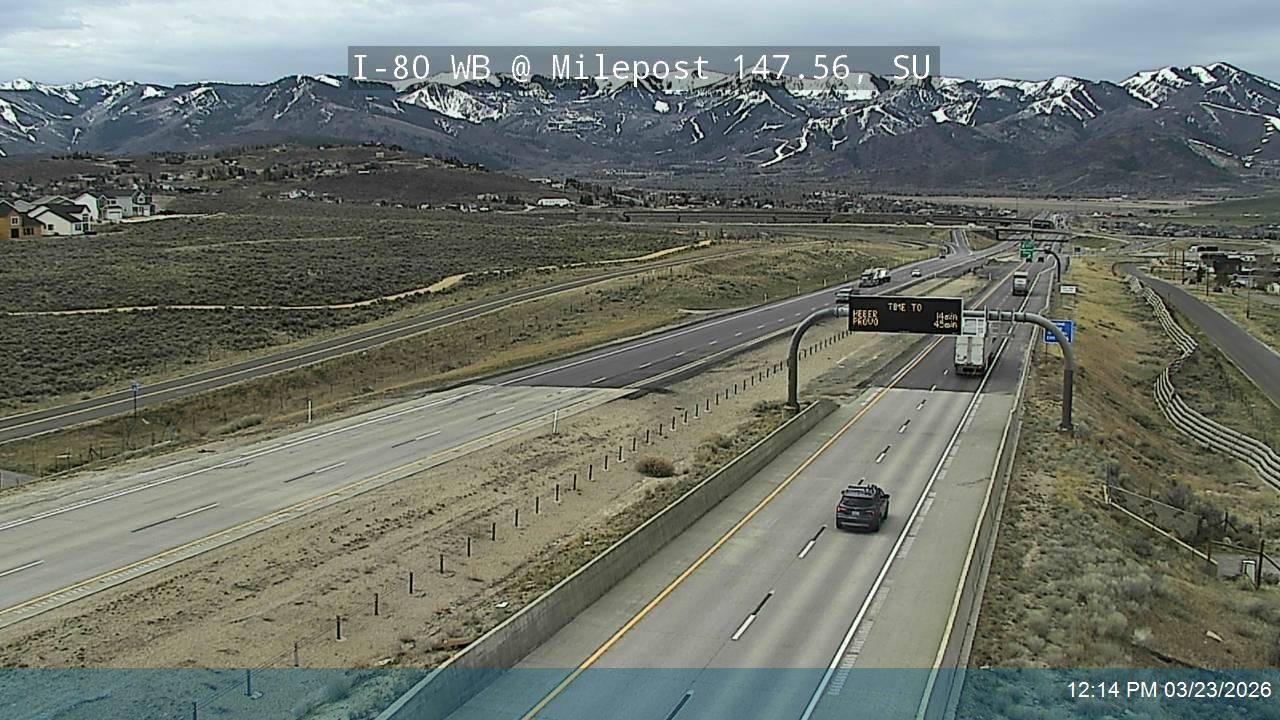 I-80 WB @ Milepost 147.56, SU live webcam