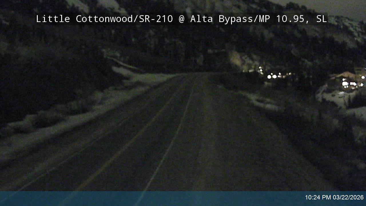 Little Cottonwood Rd / SR-210 EB @ Alta Bypass / MP 10.95, SL live webcam