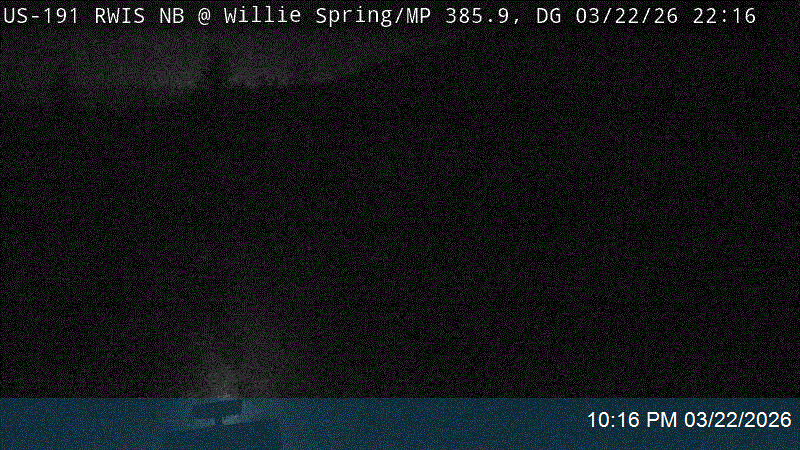 US-191 RWIS NB @ Willie Spring / MP 385.94, DG live webcam