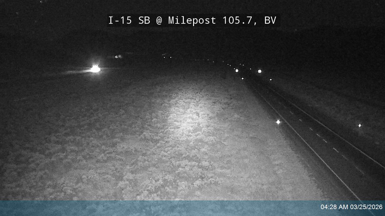 I-15 SB @ Milepost 105.7, BV live webcam