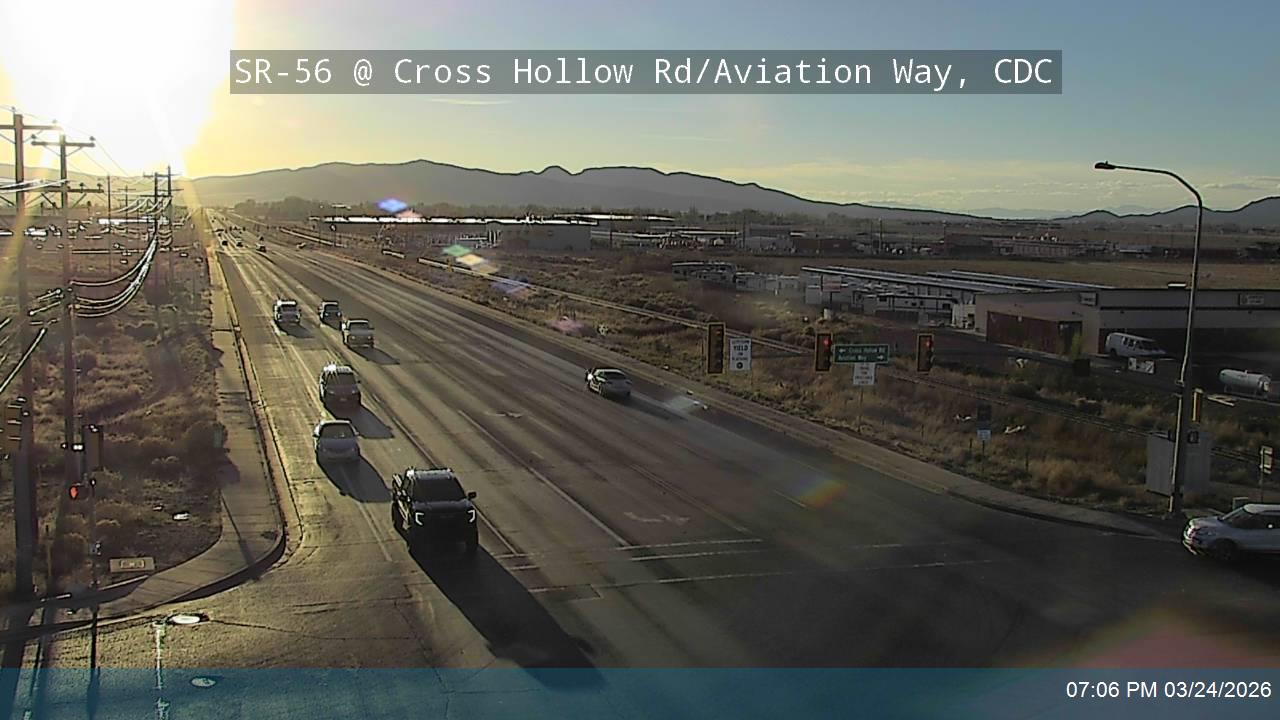 400 N / SR-56 @ Cross Hollow Rd / Aviation Way, CDC live webcam
