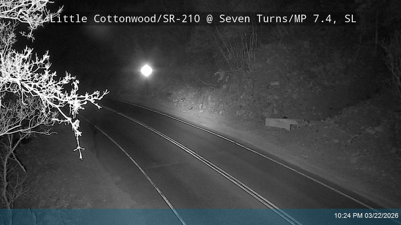 Little Cottonwood Rd / SR-210 EB @ Seven Turns / MP 7.4, SL live webcam
