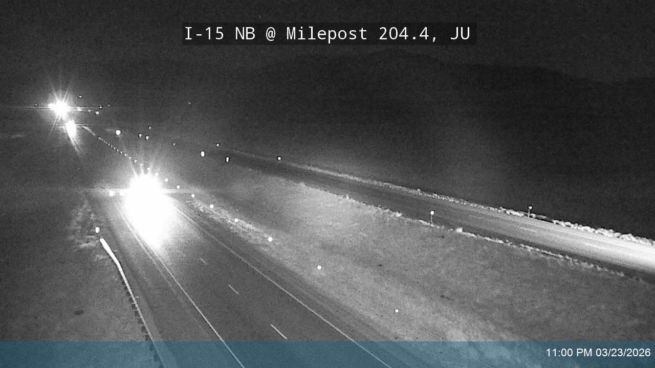 I-15 NB @ Milepost 204.4, JU live webcam