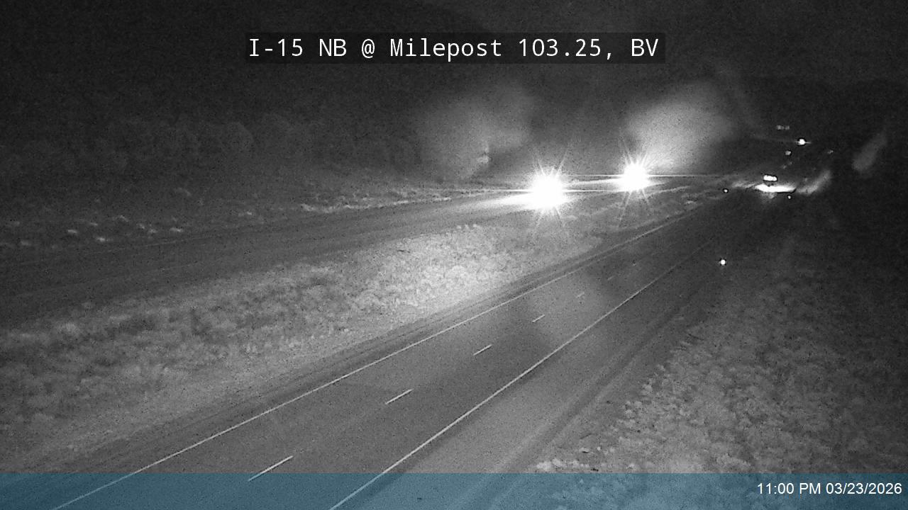 I-15 NB @ Milepost 103.25, BV live webcam