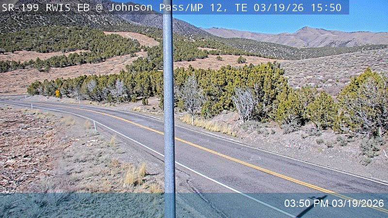 SR-199 RWIS EB @ Johnson Pass / MP 12, TE live webcam