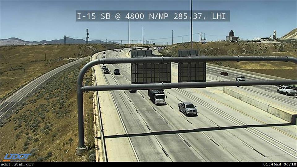 I-15 SB @ 4800 N / MP 285.37, LHI