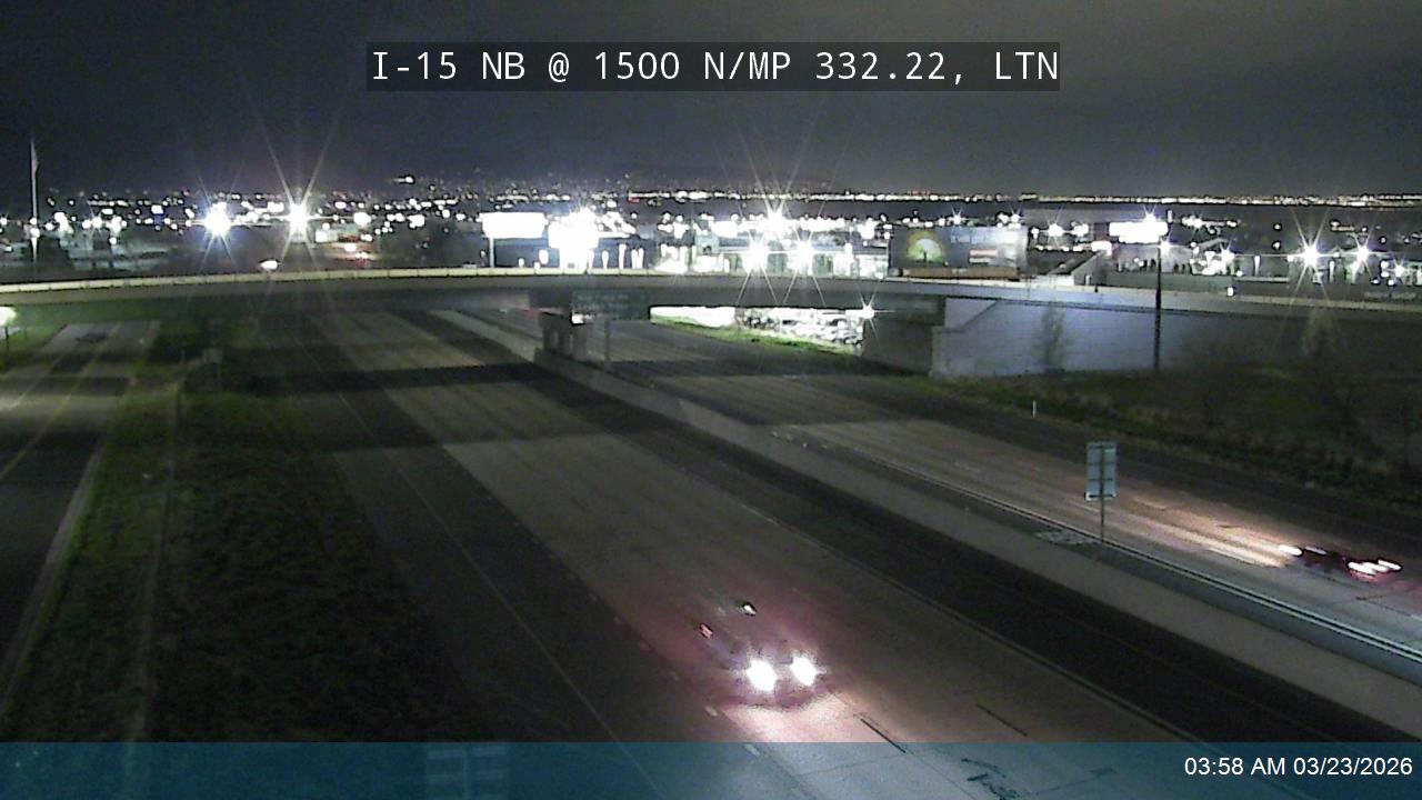I-15 NB @ 1500 N / MP 332.22, LTN live webcam