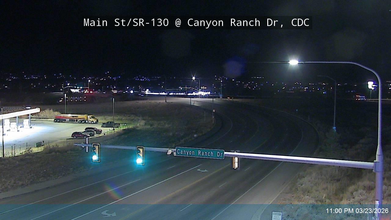 Main St / SR-130 @ Canyon Ranch Dr, CDC live webcam
