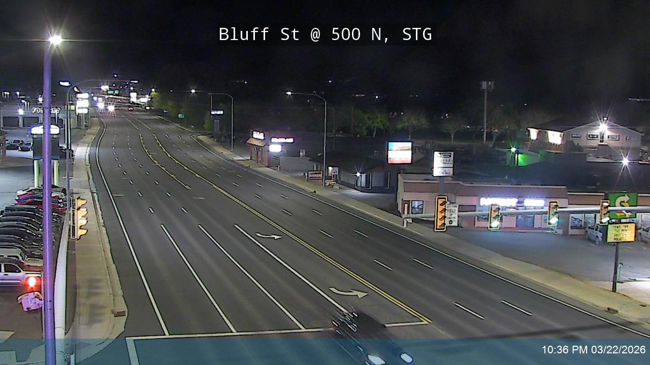 Bluff St / SR-18 @ 500 N, STG live webcam
