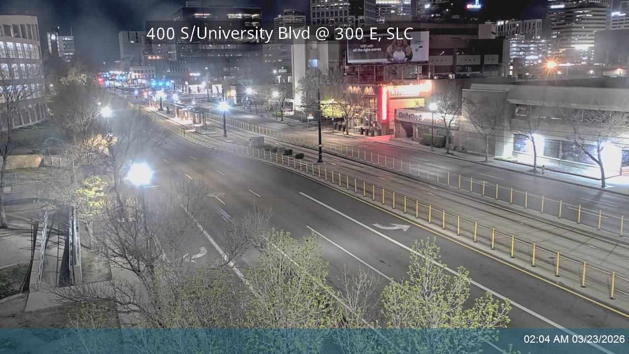400 S / University Blvd / SR-186 @ 300 E, SLC live webcam