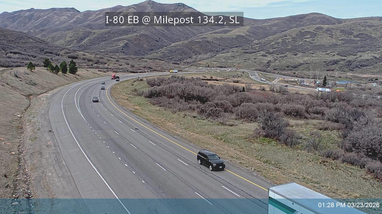 I-80 / Parleys Canyon EB @ Milepost 134.2, SL live webcam